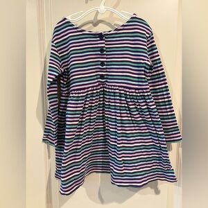 Hanna Andersson striped play dress purple/white  size 100 (4)